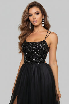 Lace-Up Backless Mesh Dress