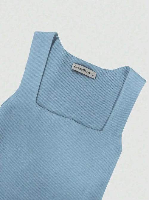 Mermaid Dress                                                                                                                               it bodycon dress with square neckline and sleeveless design