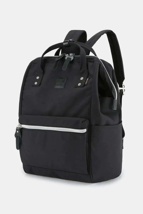 Himawari waterproof backpack with ergonomic arcuate shoulder straps and handles.