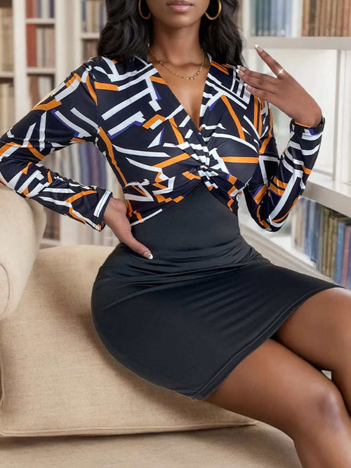 Long sleeve mini dress