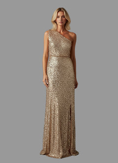 Sequin One-Shoulder
