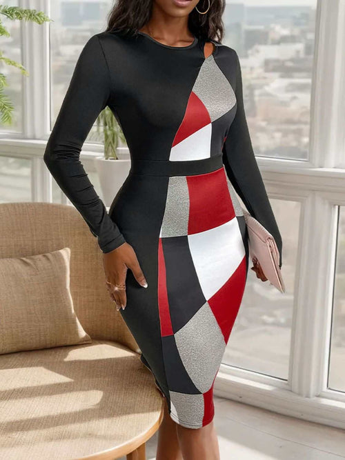 Long sleeve midi dress
