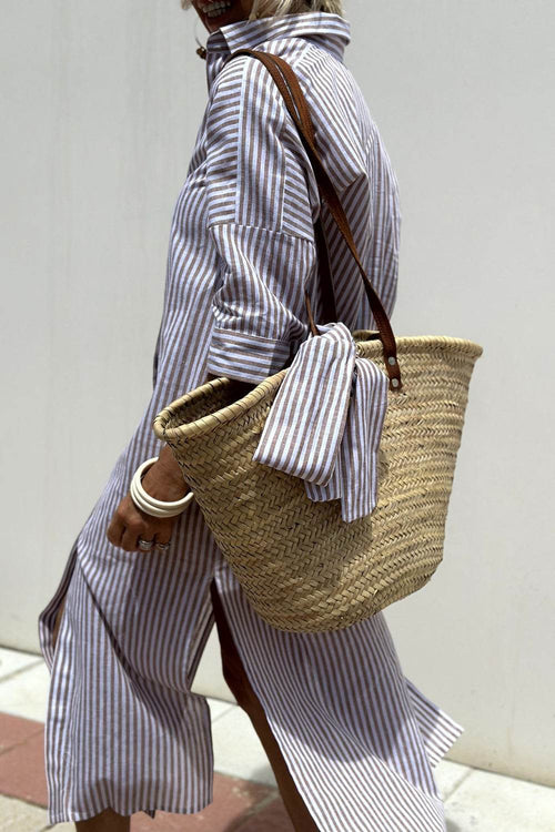 Quarter sleeve midi dress