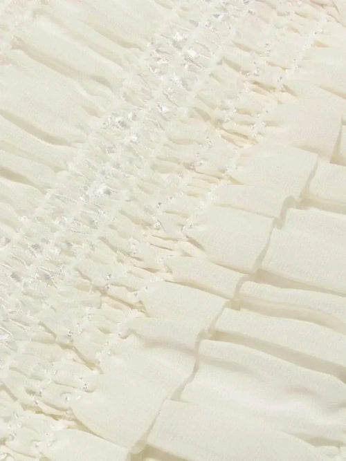 Frill Tiered Textured Maxi Cami Dress
