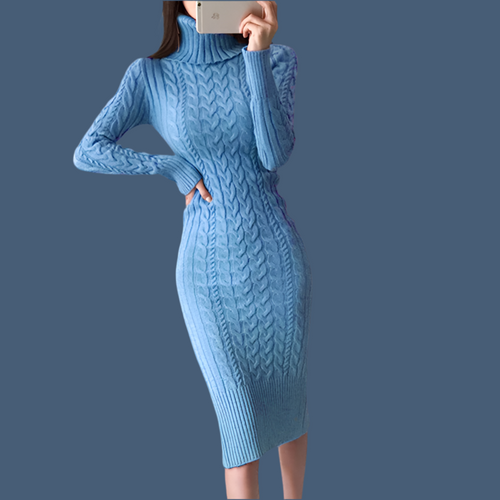 Sexy Slim Turtleneck Sweater Dress