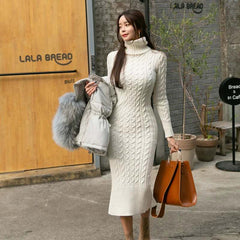 Sexy Slim Turtleneck Sweater Dress