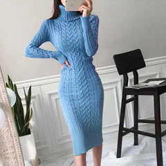 Sexy Slim Turtleneck Sweater Dress