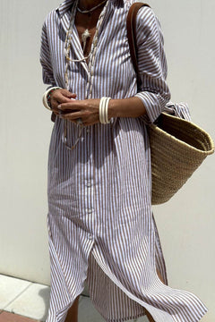 Quarter sleeve midi dress