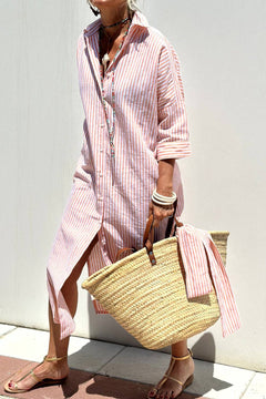 Quarter sleeve midi dress