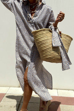 Quarter sleeve midi dress