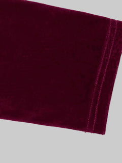 Velvet Dress Slit Round Neck Long Sleeve with Side Tie Detail| JSandi - Jsandiclothing.com