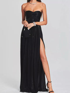Split Sweetheart Neck Tube Maxi Dress| Formal Chic, Women - Jsandiclothing.com