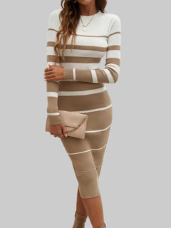 Long Sleeve Midi Dress - Bold & Elegant & Timeless Women's Fashion - Jsandiclothing.com