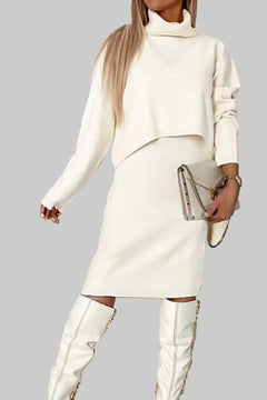 Turtleneck Dropped Shoulder Sweater Set - JSandiclothing - Jsandiclothing.com