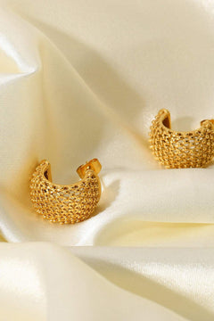 Mesh Half Hoop Earrings - Jsandiclothing.com