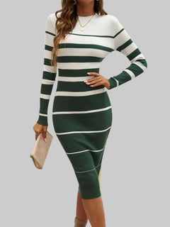Long Sleeve Midi Dress - Bold & Elegant & Timeless Women's Fashion - Jsandiclothing.com