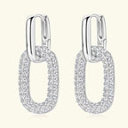 Silver Earrings - 2.16 Carat Moissanite | Premium Elegant Jewelry - Jsandiclothing.com