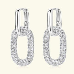 Silver Earrings - 2.16 Carat Moissanite | Premium Elegant Jewelry - Jsandiclothing.com