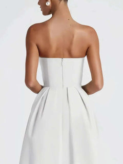 Midi Dress | Solid Color Tube Stylish Fitted and Comfortable Wear - Jsandiclothing.com