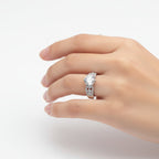 3 Carat Moissanite Ring - 925 Sterling Silver with Platinum Plating - Jsandiclothing.com