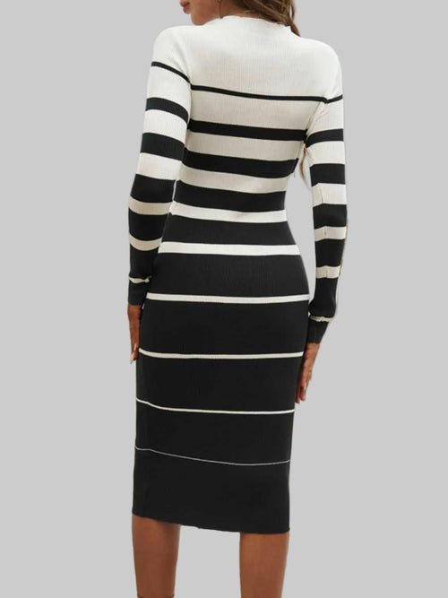 Long Sleeve Midi Dress - Bold & Elegant & Timeless Women's Fashion - Jsandiclothing.com