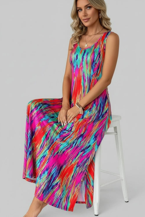 Sleeveless Dress with Pockets & Scoop Neck - Casual, Chic & Comfortable - Jsandiclothing.com