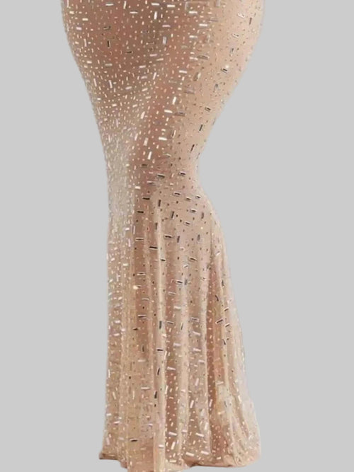 Rhinestone Spaghetti Strap Maxi Dress - Jsandiclothing.com
