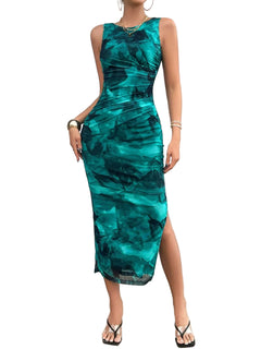 Sleeveless Bodycon Midi Dress - Jsandiclothing.com