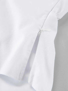 Ruffled V - Neck Maxi Dress - Elegant 100% Cotton Dress| JSandi - Jsandiclothing.com