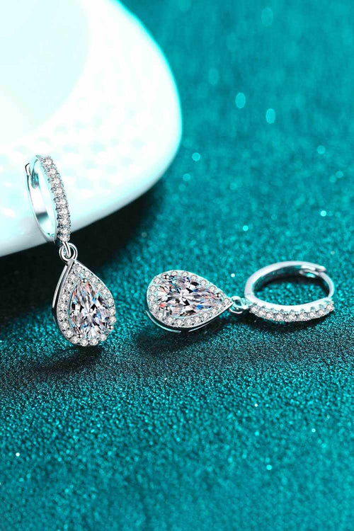 Moissanite Teardrop Earrings - Jsandiclothing.com