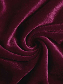 Velvet Dress Slit Round Neck Long Sleeve with Side Tie Detail| JSandi - Jsandiclothing.com