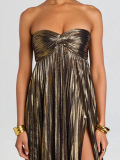 Split Sweetheart Neck Tube Maxi Dress| Formal Chic, Women - Jsandiclothing.com