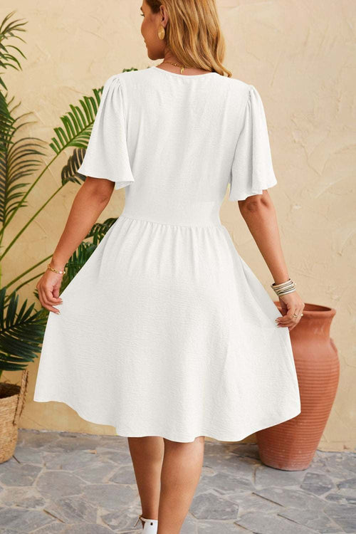  Short sleeve midi dress