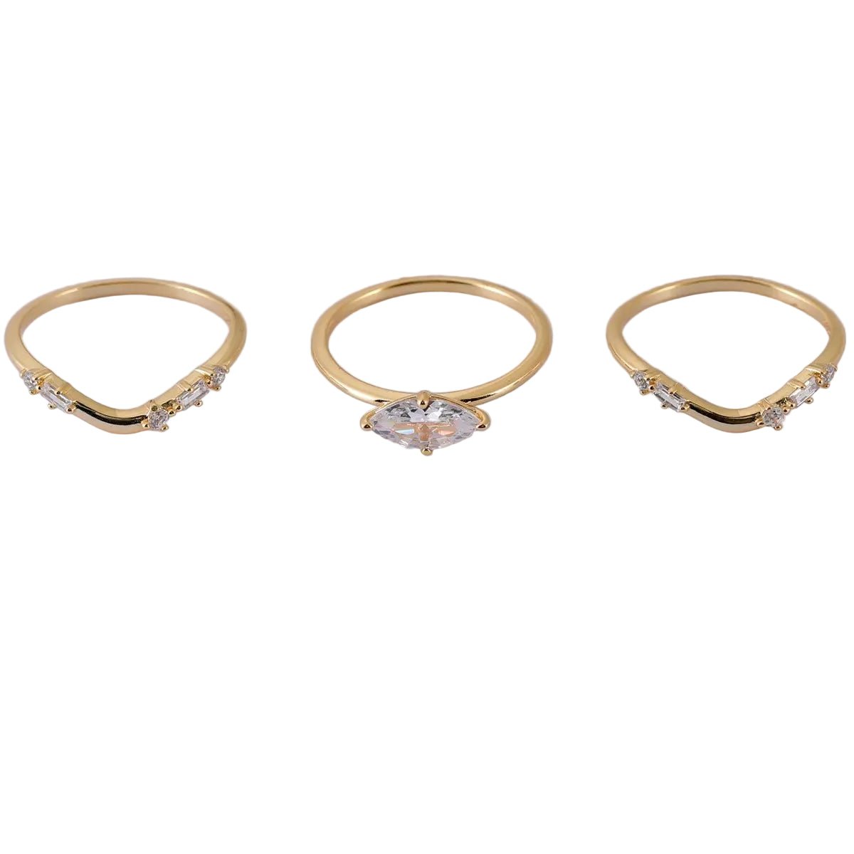 1 Carat Moissanite 925 Sterling Silver 3pcs Ring Set| JSandi - Jsandiclothing.com