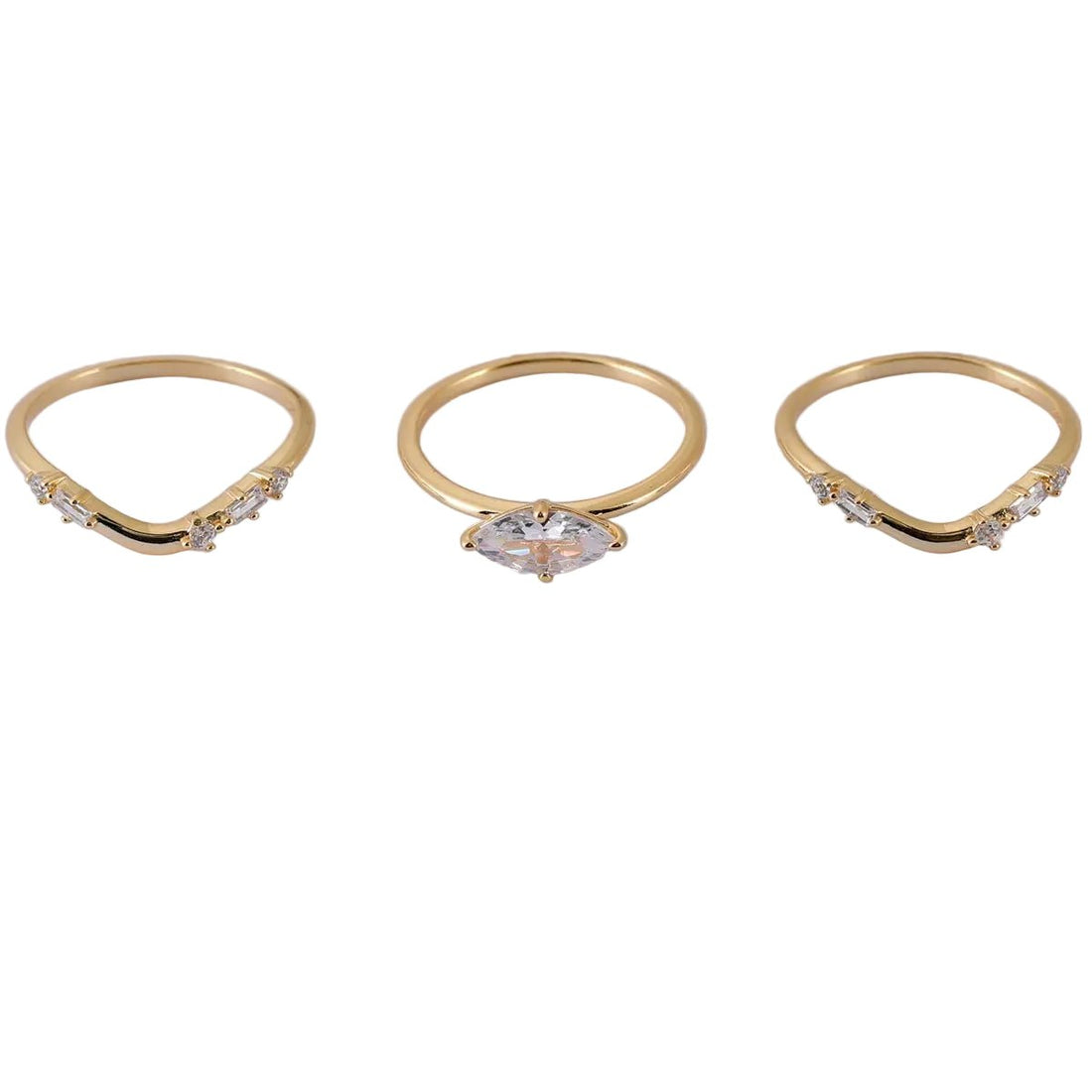 1 Carat Moissanite 925 Sterling Silver 3pcs Ring Set| JSandi - Jsandiclothing.com