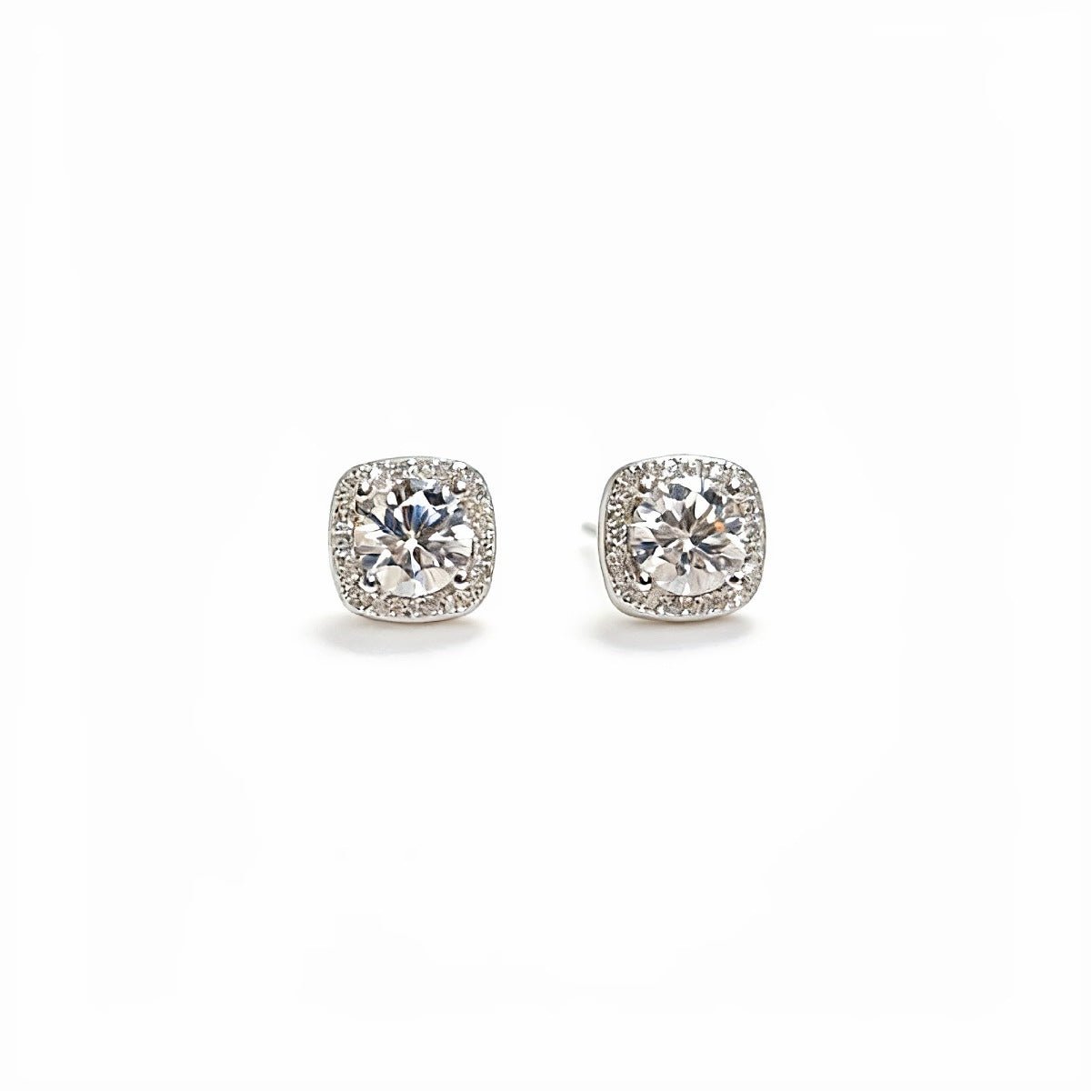 1 Carat Moissanite 925 Sterling Silver Stud Earrings - Jsandiclothing.com