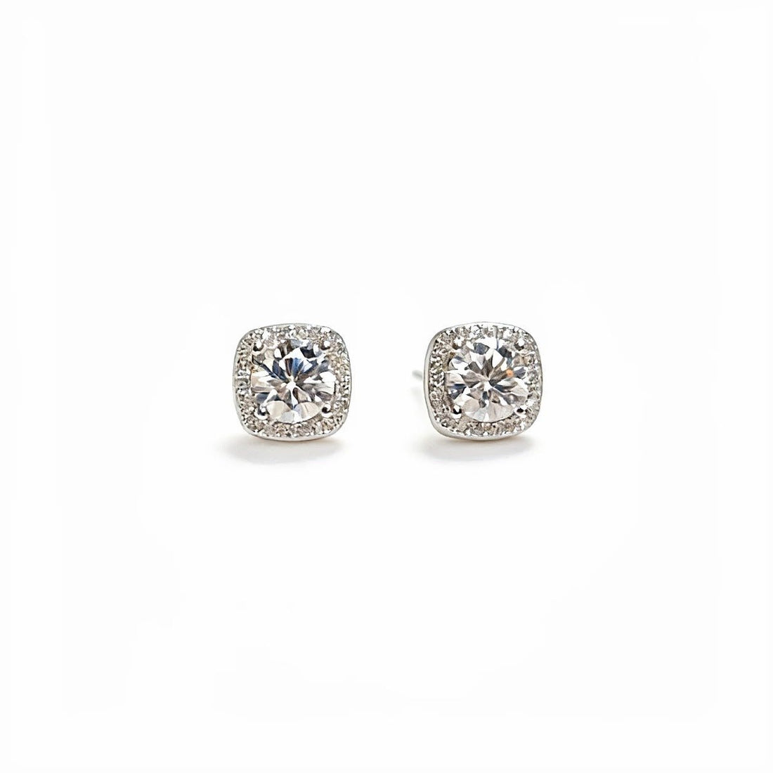 1 Carat Moissanite 925 Sterling Silver Stud Earrings - Jsandiclothing.com