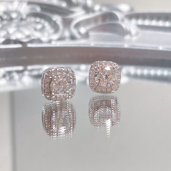 1 Carat Moissanite 925 Sterling Silver Stud Earrings - Jsandiclothing.com