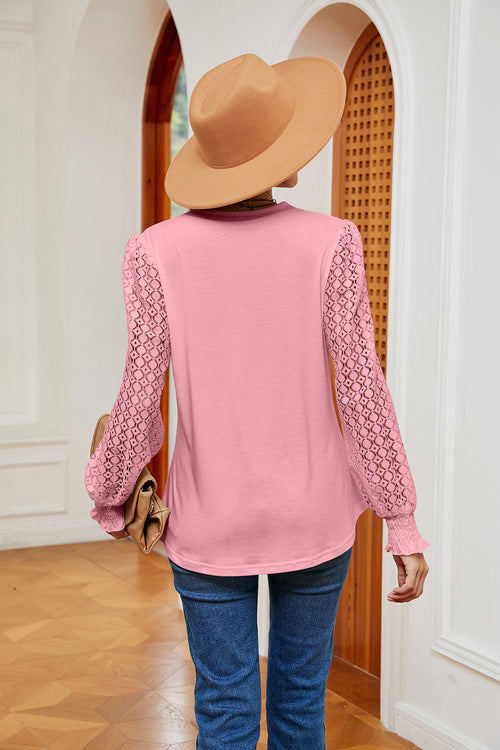 V-Neck Long Sleeve Blouse