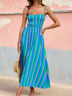 Striped spaghetti strap 