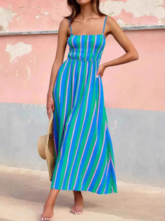 Striped spaghetti strap 