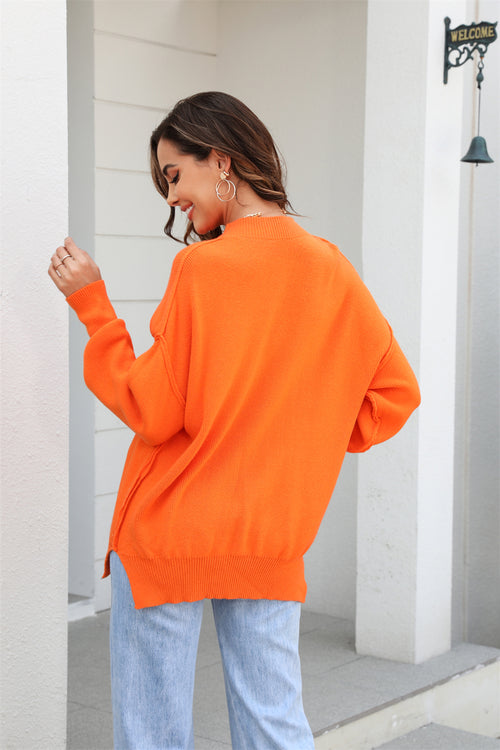 Long sleeve sweater round neck