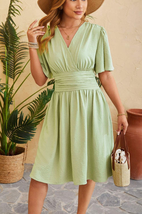  Short sleeve midi dress