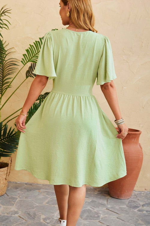 Short sleeve midi dress