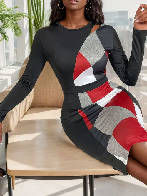   Long sleeve midi dress