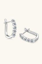 Moissanite 925 sterling silver earrings, minimalist style, platinum and 18K gold-plated.