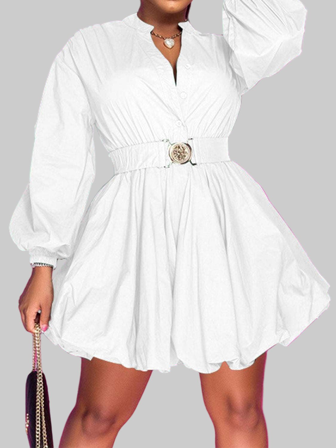 Balloon Sleeves - Chic Dress | Bold Style for Every Occasion - Jsandiclothing.com