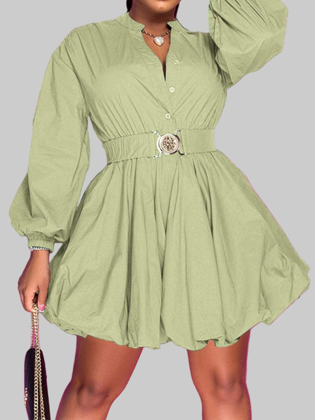 Balloon Sleeves - Chic Dress | Bold Style for Every Occasion - Jsandiclothing.com