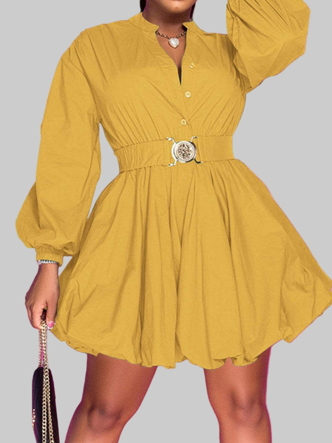 Balloon Sleeves - Chic Dress | Bold Style for Every Occasion - Jsandiclothing.com
