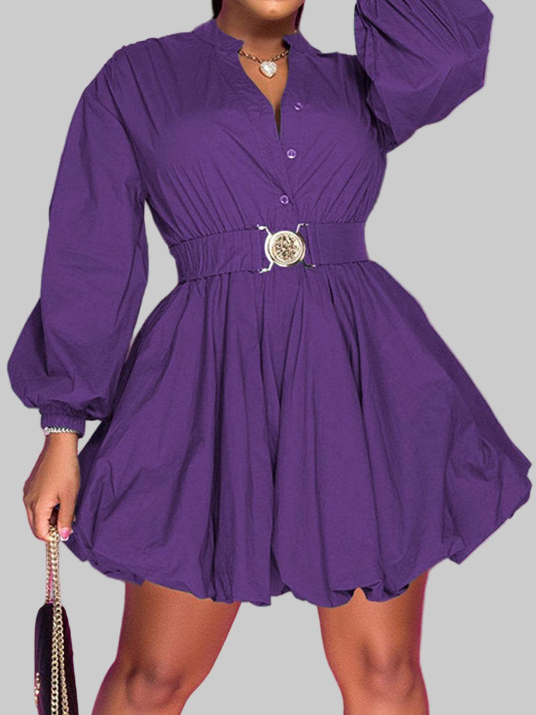 Balloon Sleeves - Chic Dress | Bold Style for Every Occasion - Jsandiclothing.com